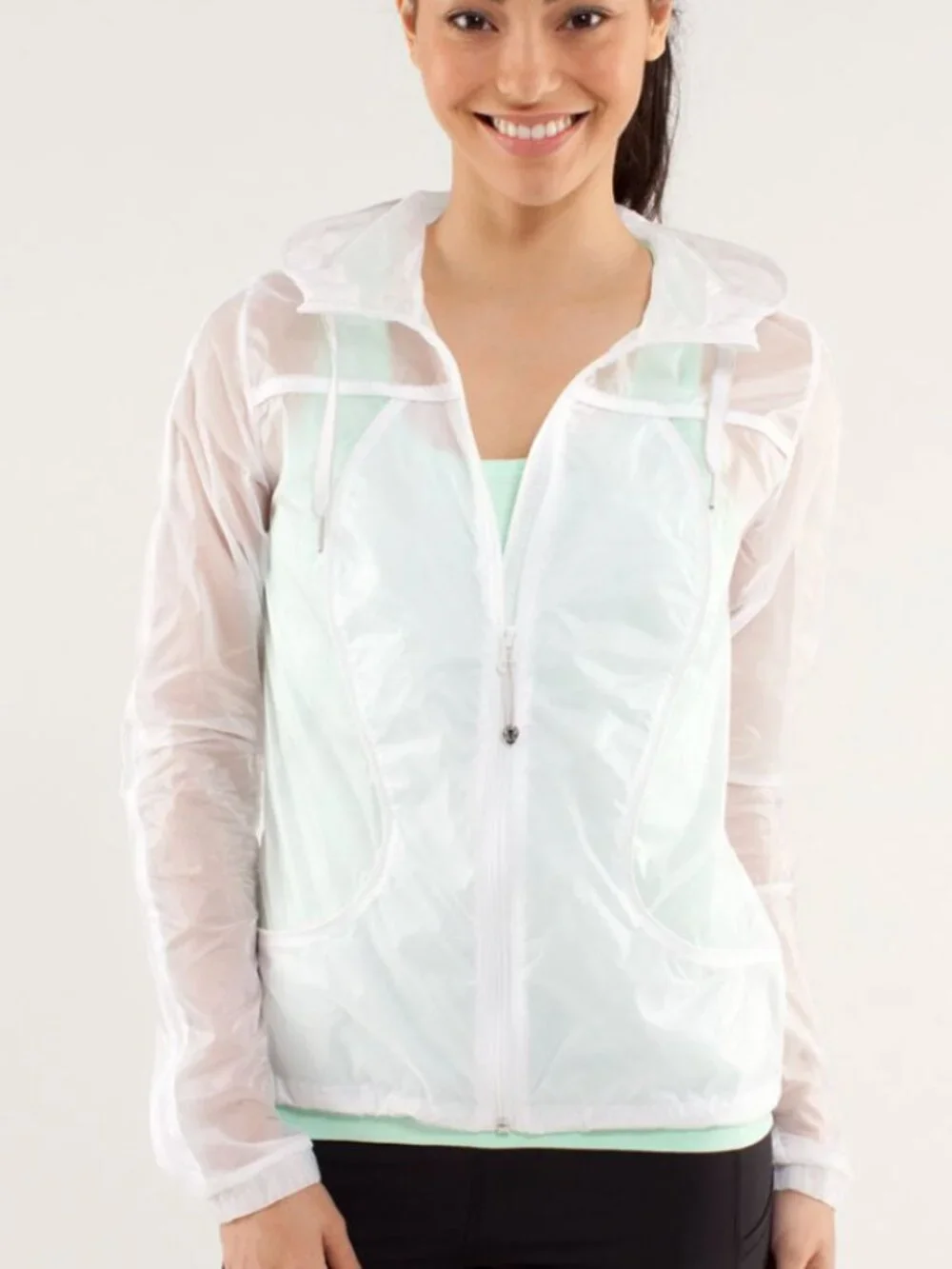 Lululemon Transparent-See Jacket White size 10 - Picture 1 of 7